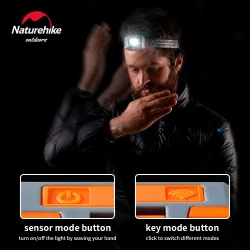 NATUREHIKE Ultrajasna latarka czołowa LED – ładowana przez USB i ultralekka